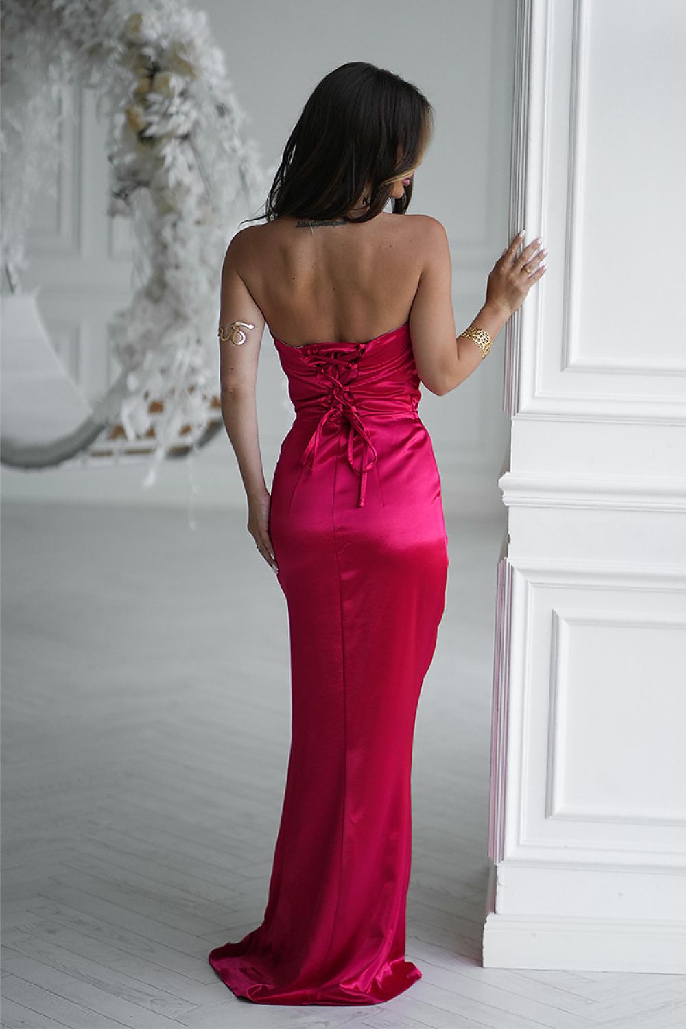 Long dress model 219714 Bicotone