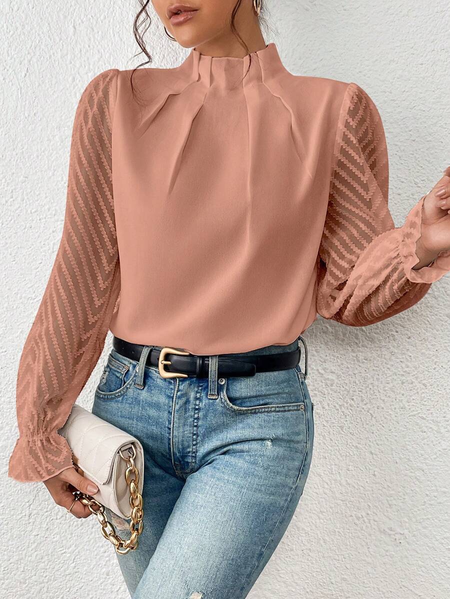 Luftig Volangärmad Top – Feminin, Bekväm & Perfekt för Vardagsstil