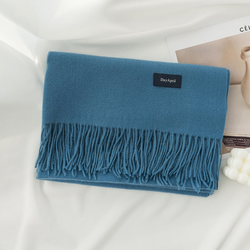 Elegant Halsduk i Imitationskashmir – Varm & Stilren med Fransar
