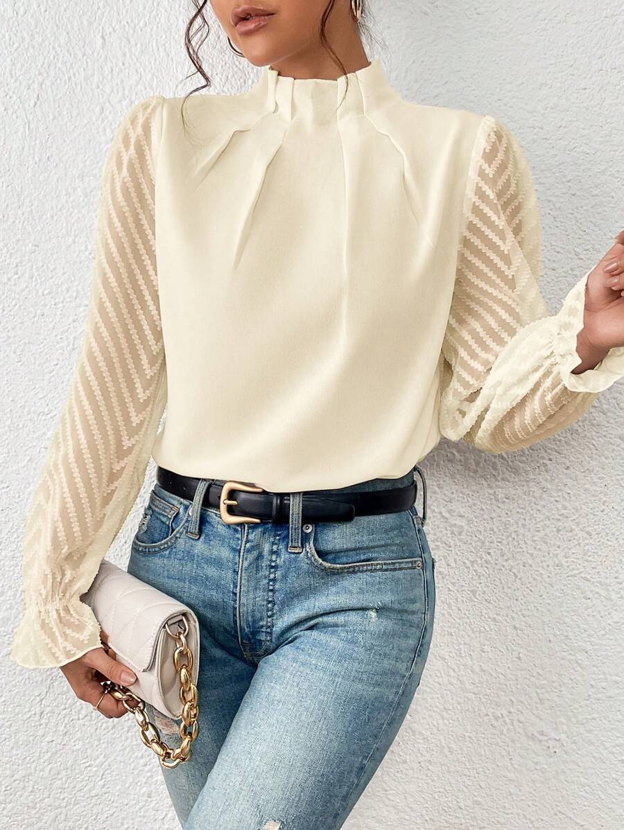 Luftig Volangärmad Top – Feminin, Bekväm & Perfekt för Vardagsstil