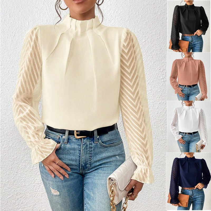 Luftig Volangärmad Top – Feminin, Bekväm & Perfekt för Vardagsstil