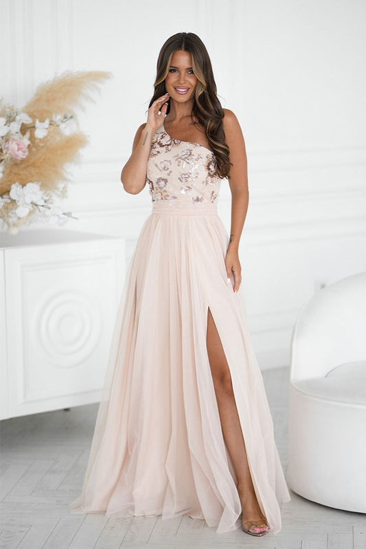  Long dress model 220091 Bicotone 
