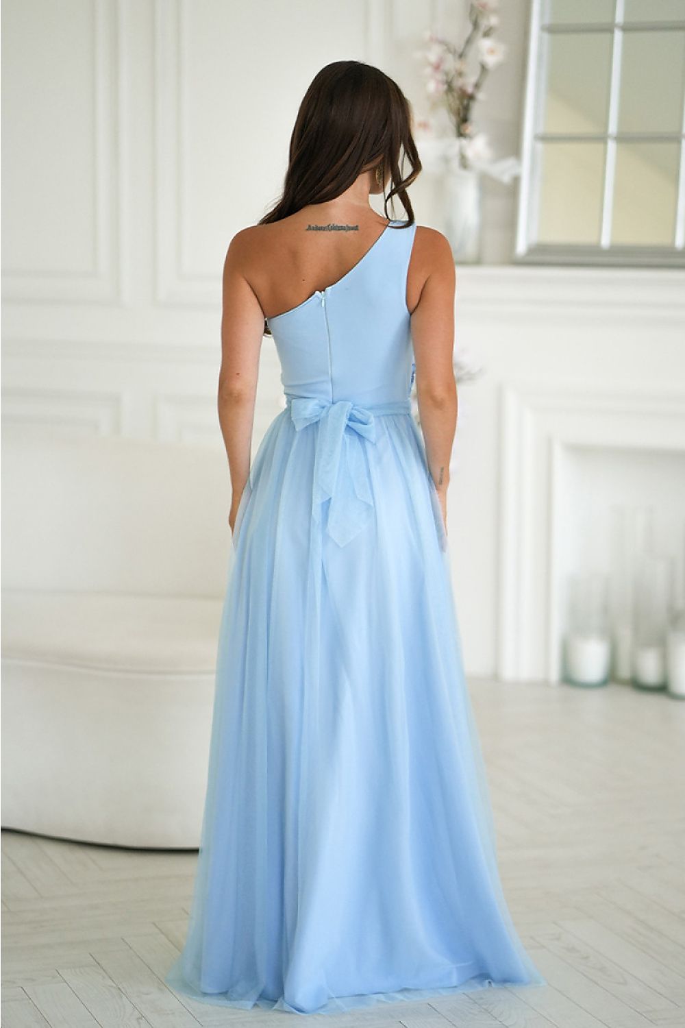  Long dress model 220092 Bicotone 