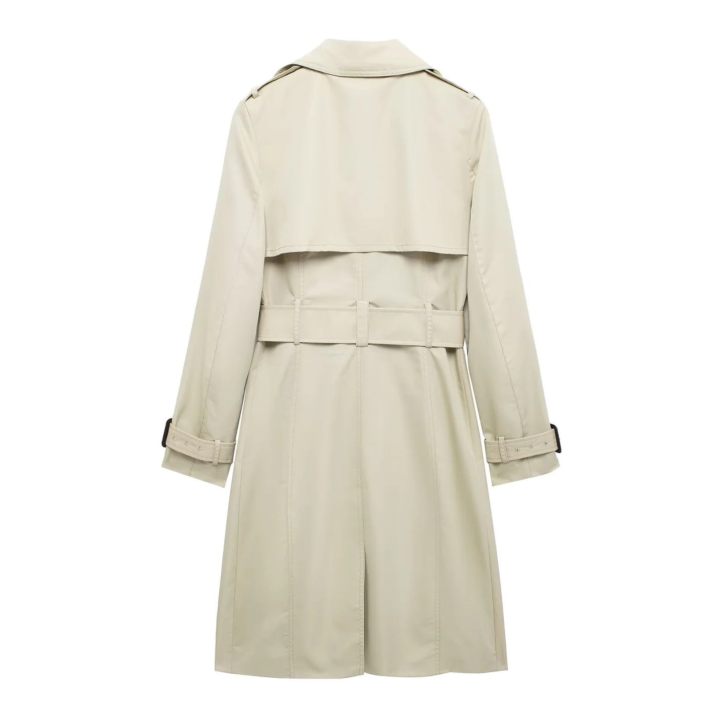 Retro Dubbeltknäppt Trenchcoat